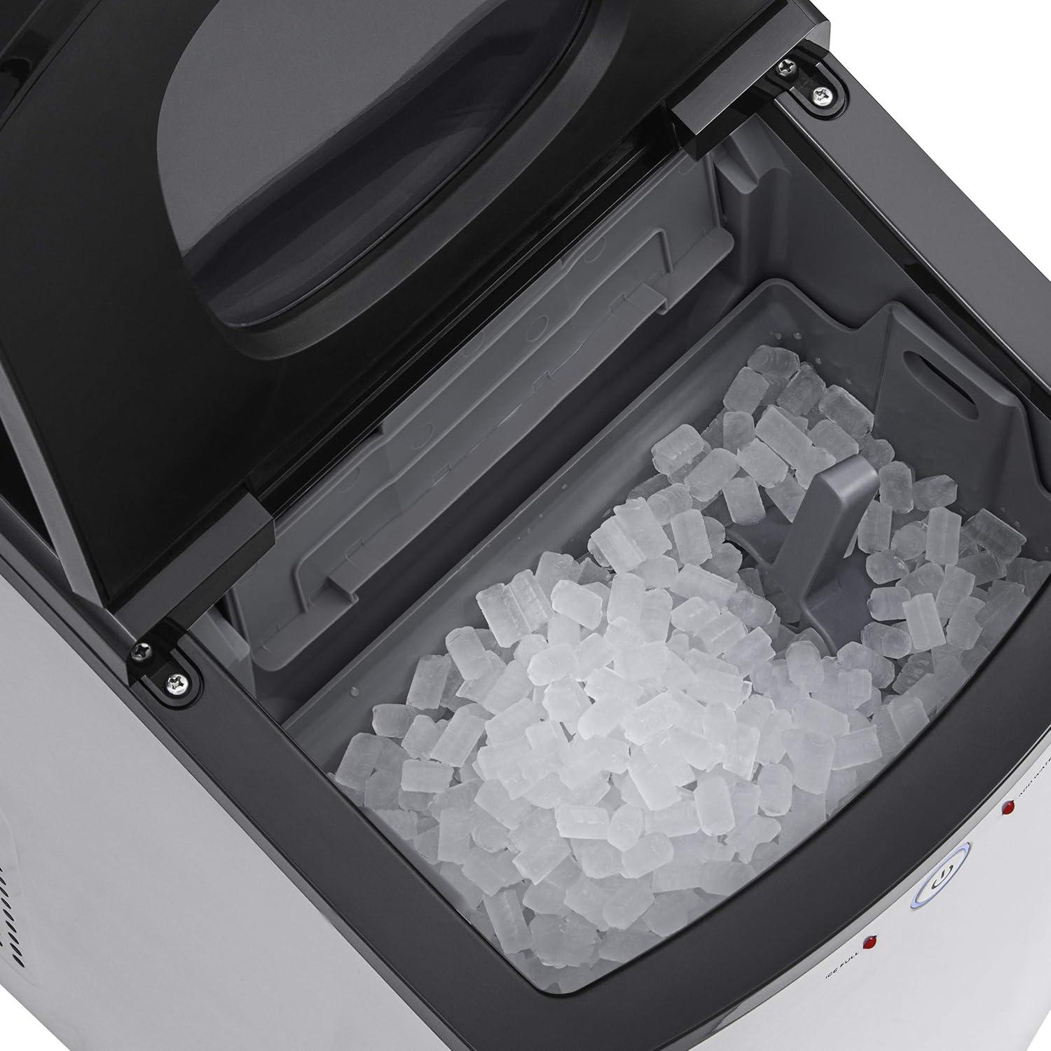 Newair 45lb. Nugget Countertop Ice Maker with Self-Cleaning Function, Refillable Water Tank