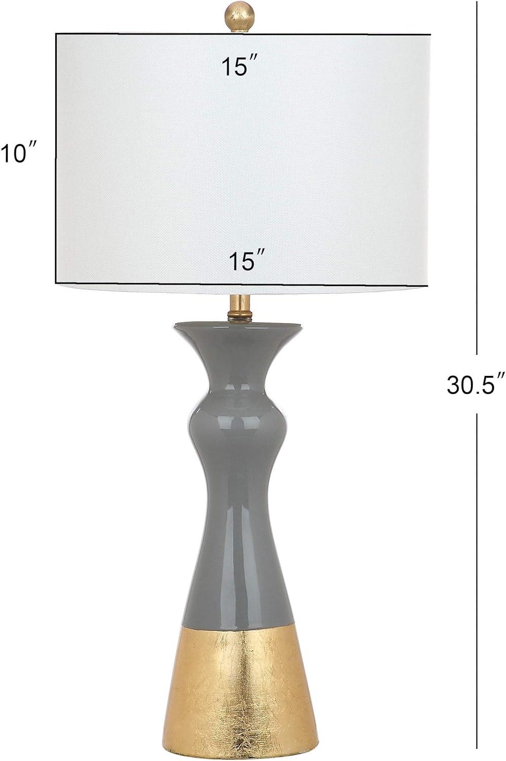 Iris 30.5 Inch H Table Lamp (Set of 2) - Grey/Gold - Safavieh.