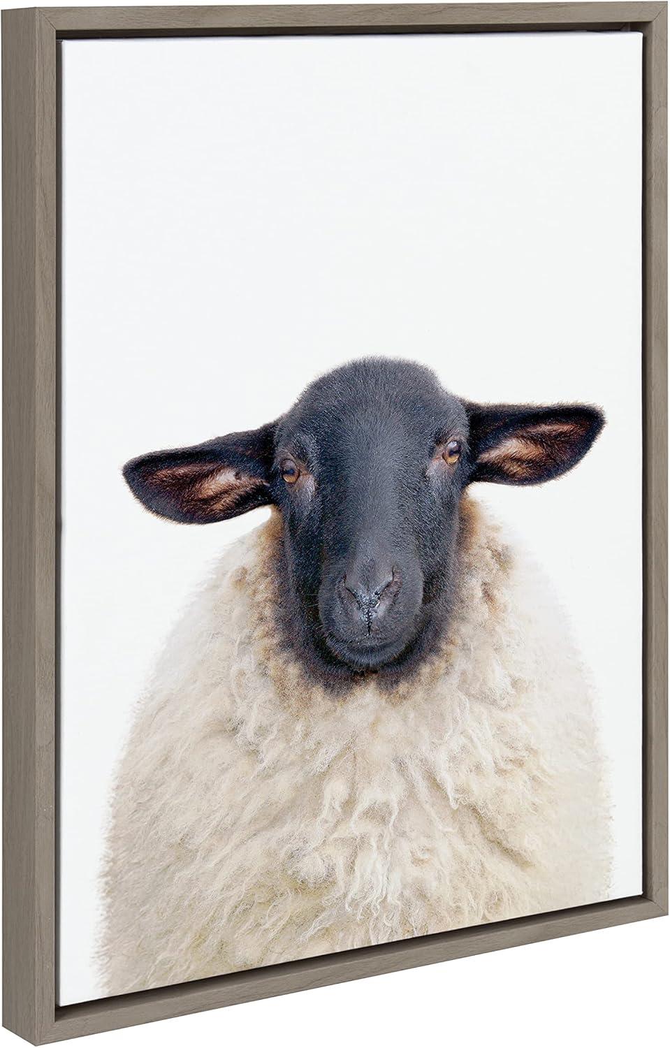 18" x 24" Sylvie Dorper Sheep Framed Canvas by Amy Peterson Art Studio - Kate & Laurel All Things Decor