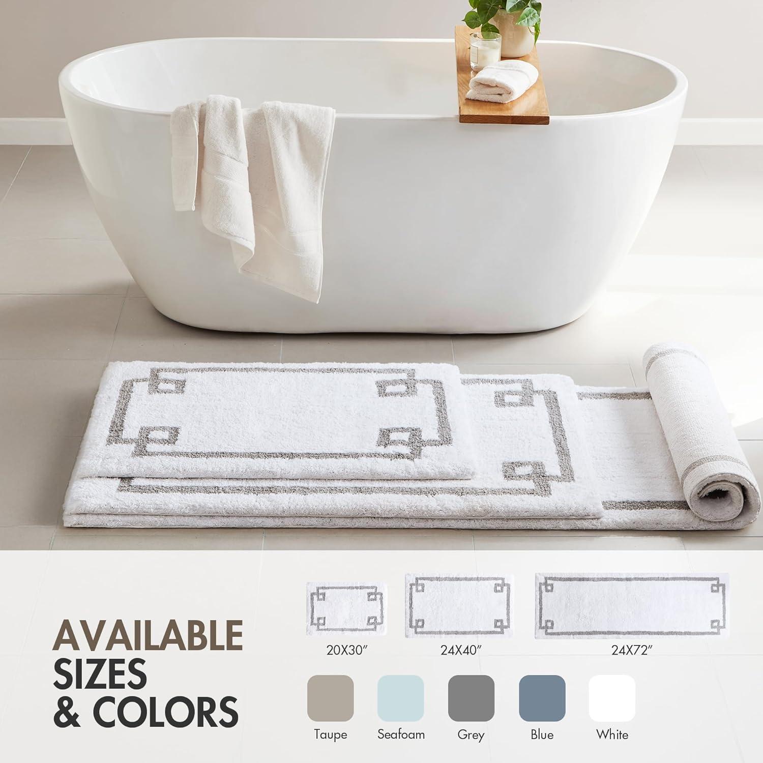 Madison Park 100% Cotton Tufted Bath Rug with Non-Slip Backing