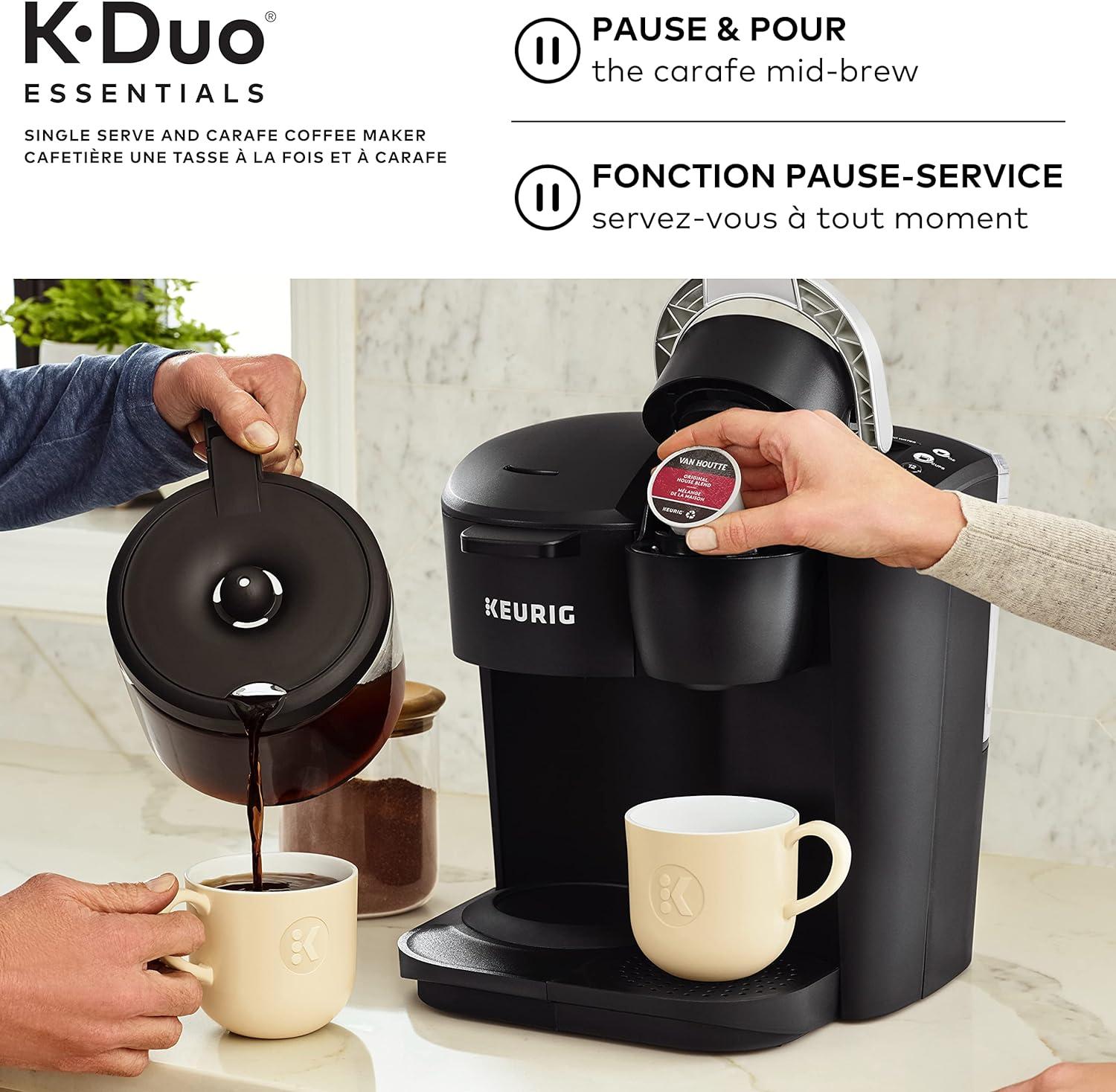 Keurig K-Duo Single Serve K-Cup Pod & Carafe Coffee Maker, Black