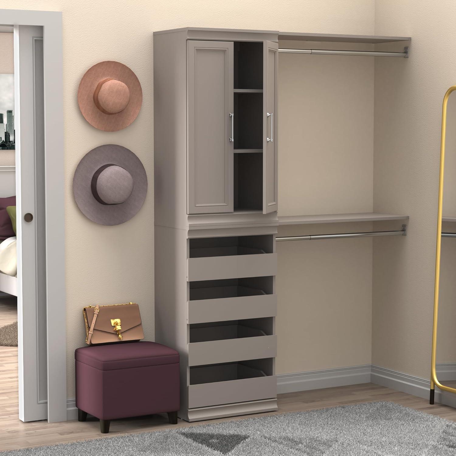 Modular Storage 36.02" W Shelf & Closet Rod