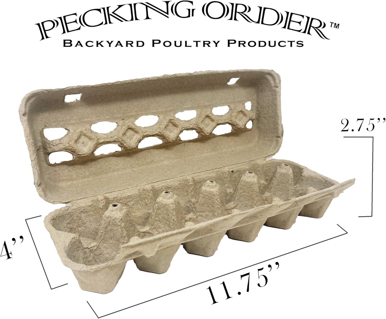 Pecking Order Recycled Paper Pulp Egg Cartons - 12 Pack