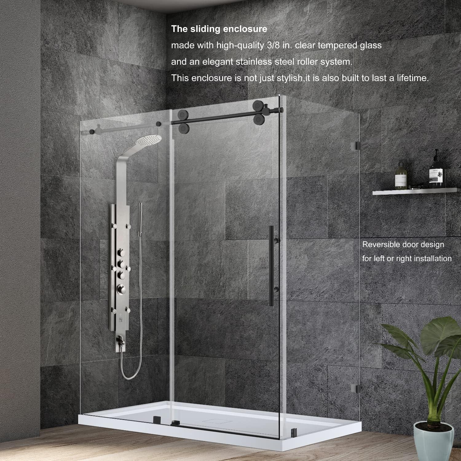 56- 60” W x 78” H Sliding Frameless Shower Door