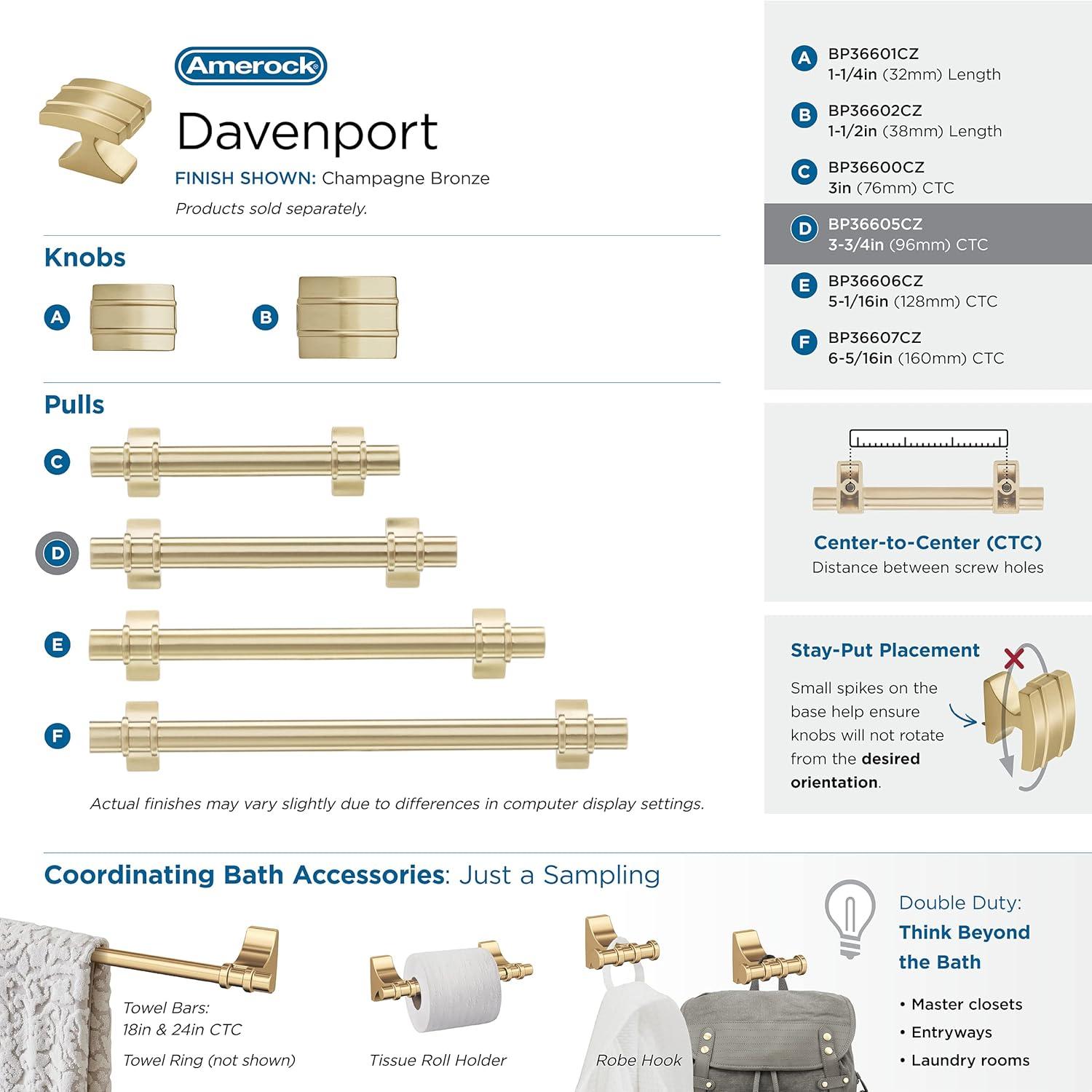 Davenport 3 3/4" Center to Center Bar Pull