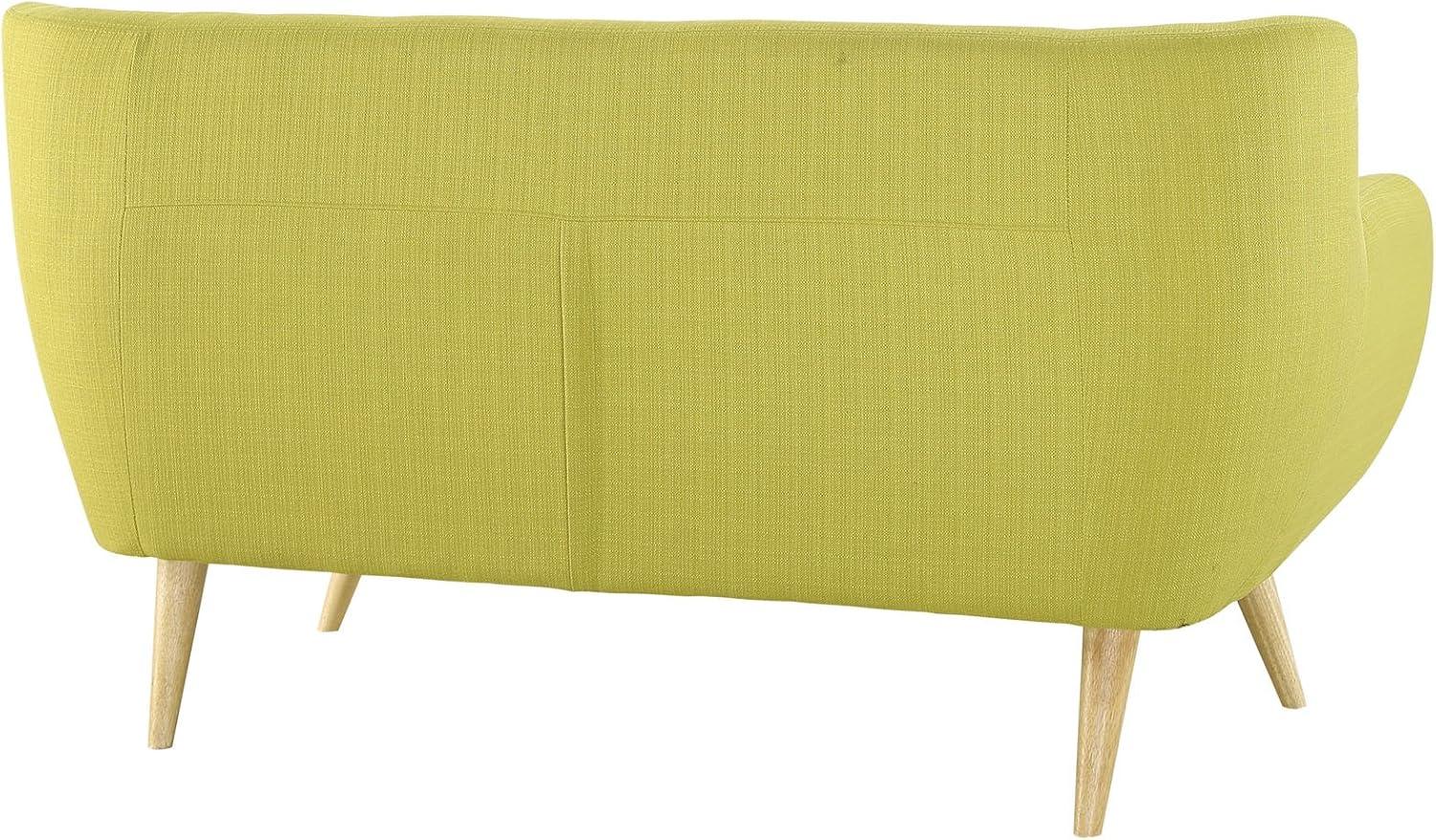 Modway Remark Modern Upholstered Fabric Loveseat in Wheatgrass Green