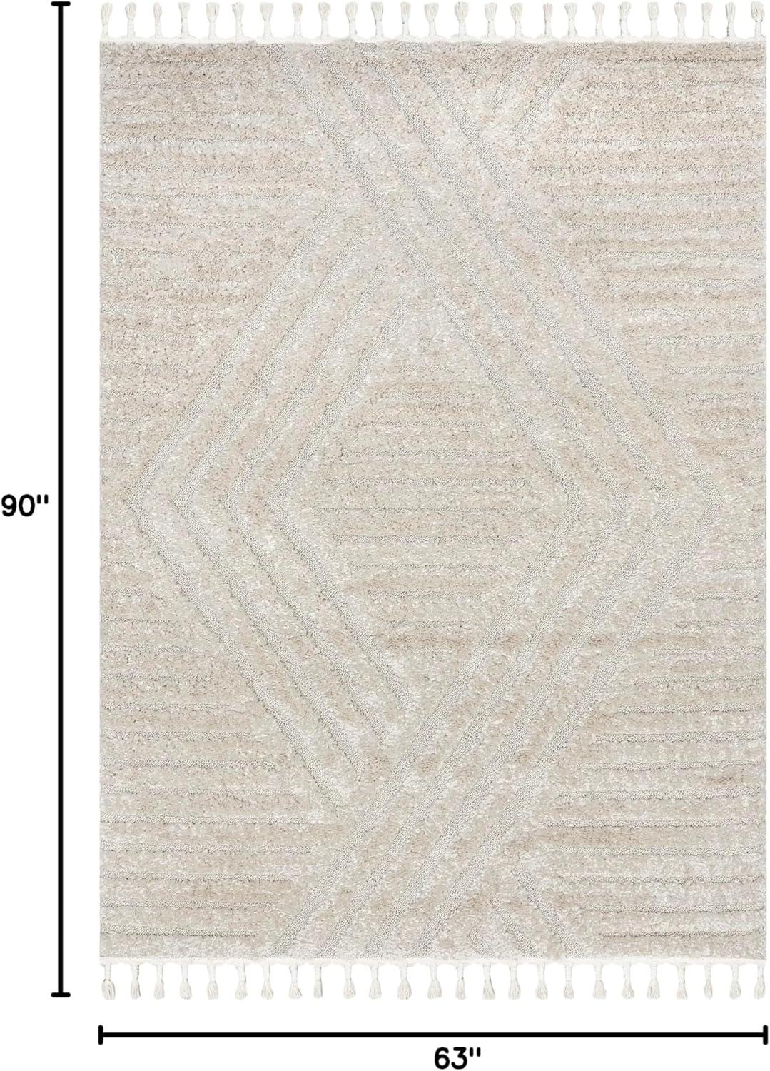 Nuloom Risette Geometric Shag Tassel Indoor Area Rug