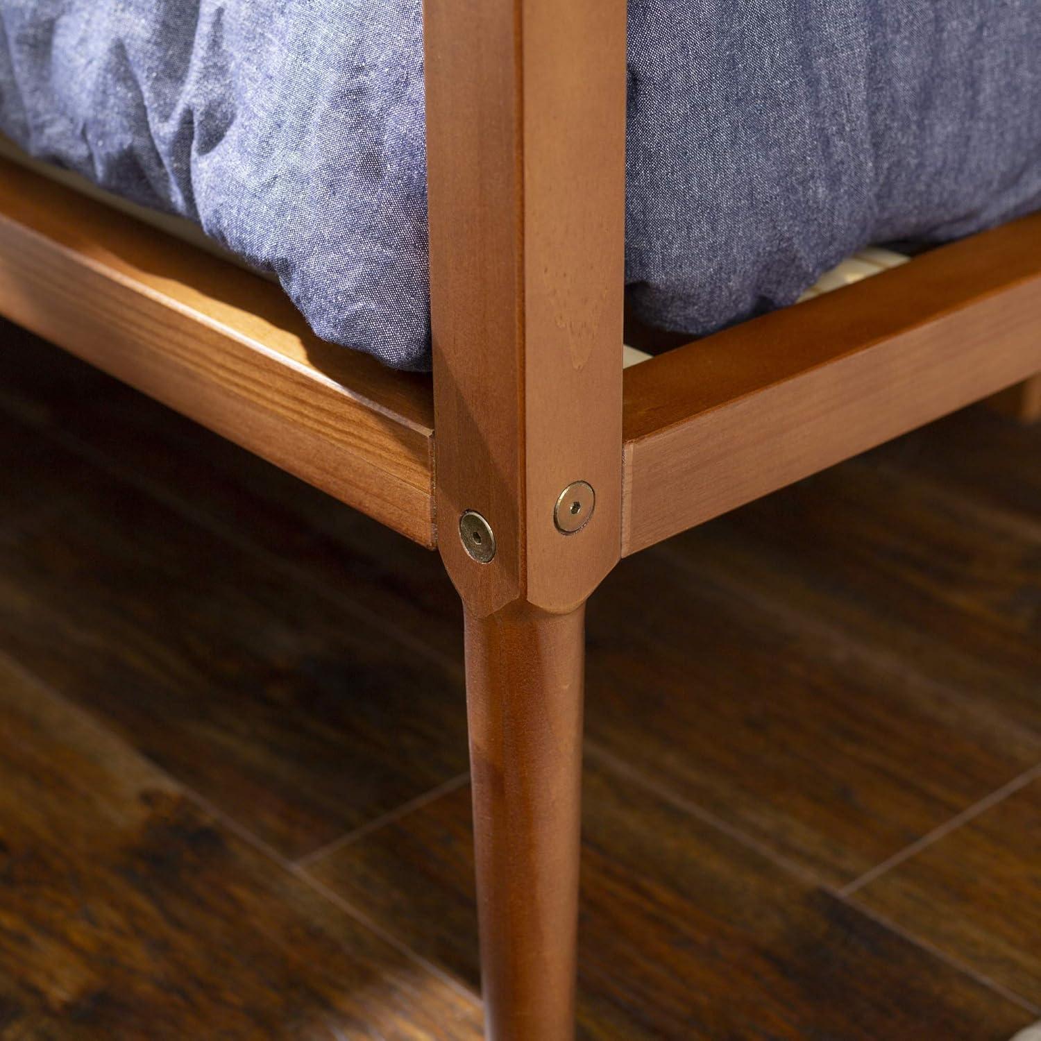 Walker Edison Mid-Century Modern Solid Wood Spindle Daybed - Caramel