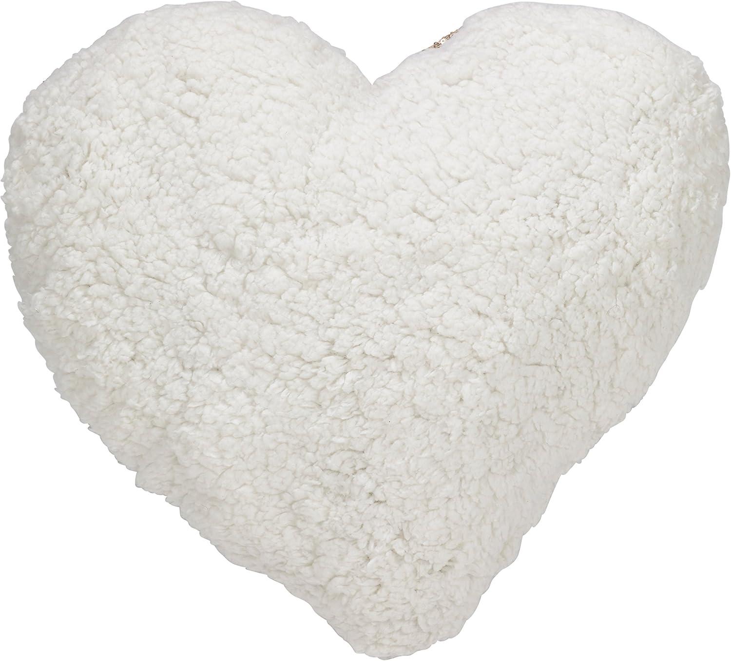 Poly Filled Heart Sequin Pillow Champagne - Saro Lifestyle: Modern Indoor Decorative Accent, Polyester Fill