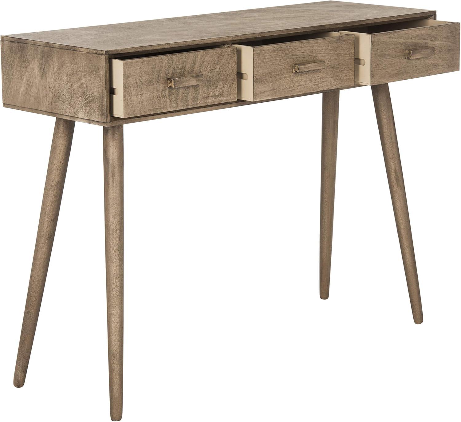Albus 3 Drawer Console Table - CNS5701B - Brown - Safavieh