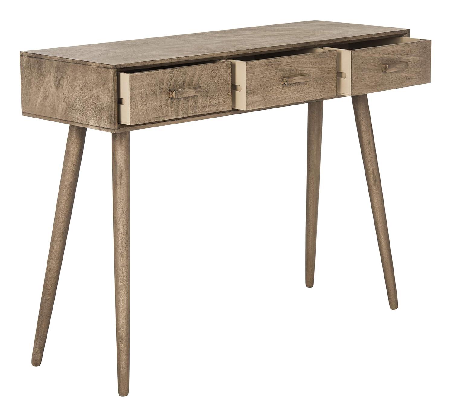 Albus 3 Drawer Console Table - CNS5701B - Brown - Safavieh