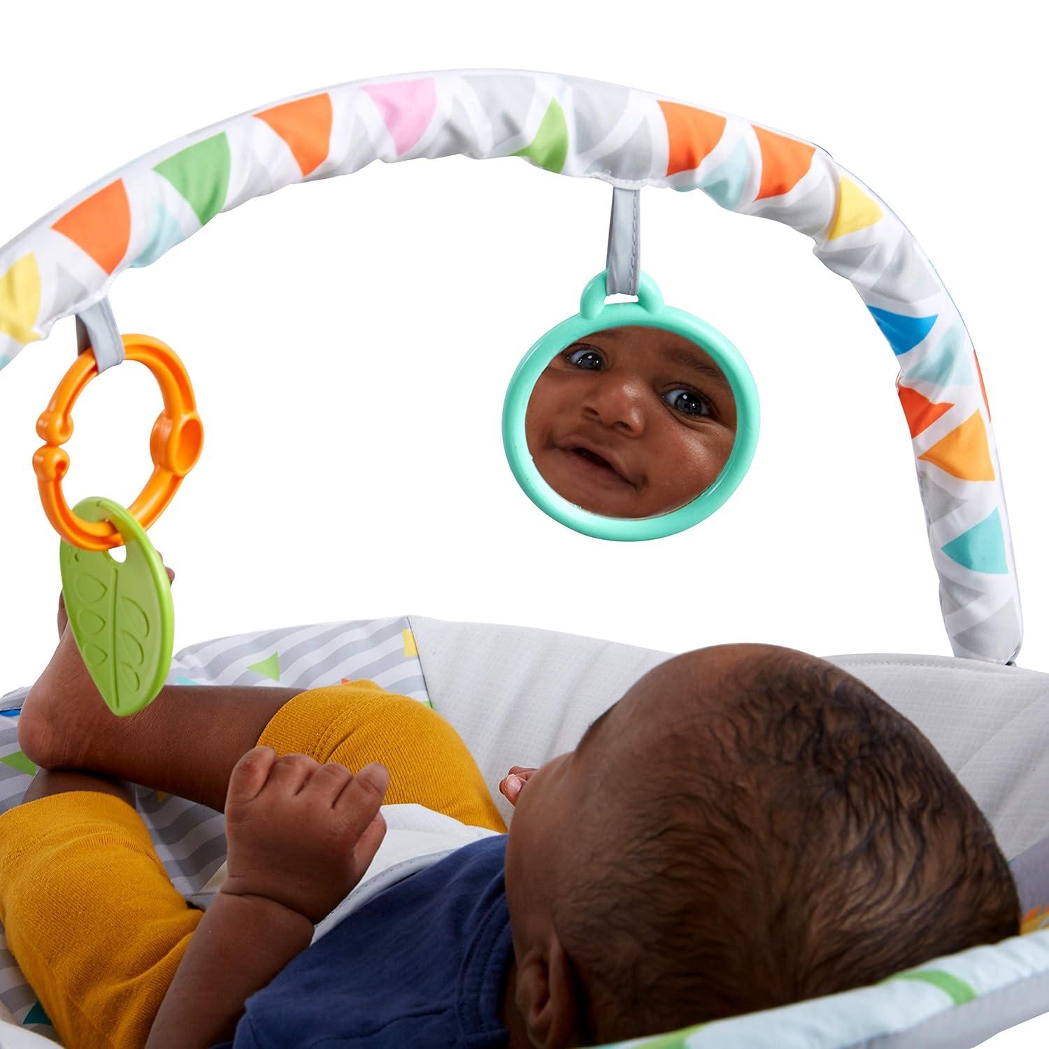Bright Starts Vibrating Bouncer with Toy Bar - Safari Fun
