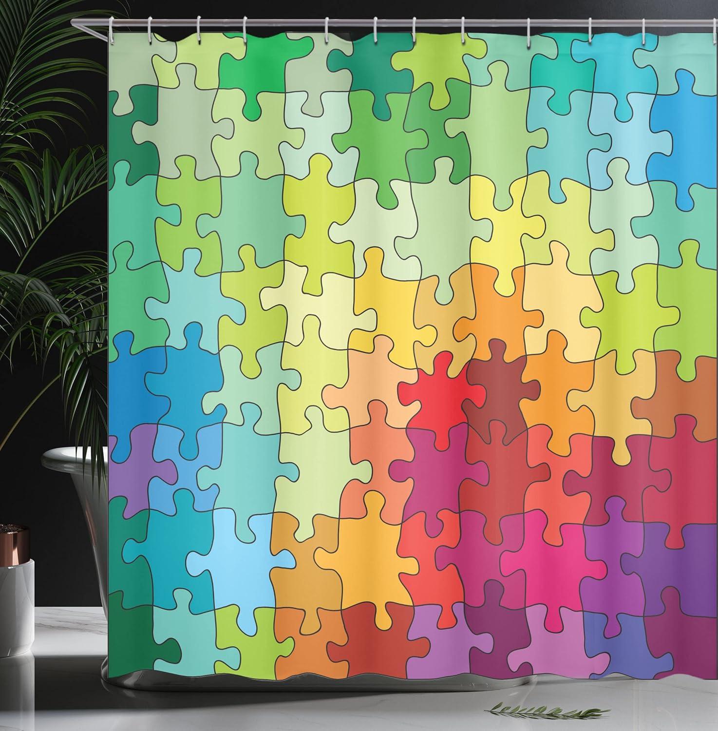 Ambesonne Abstract Shower Curtain with Hooks Included