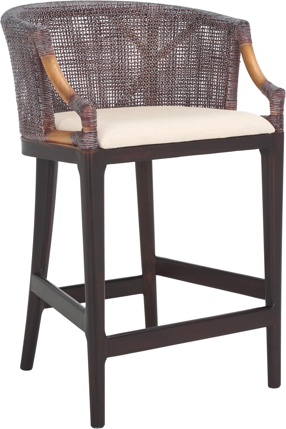 Brando Counter Stool - BST4000 - Natural/White Washed - Safavieh