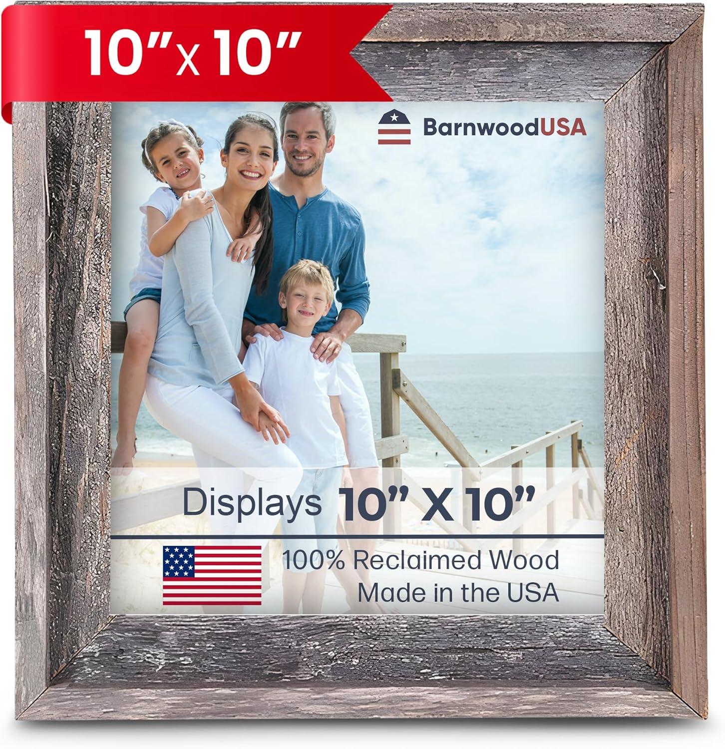 Kattan Weathered Gray Wood Beveled Picture Frame