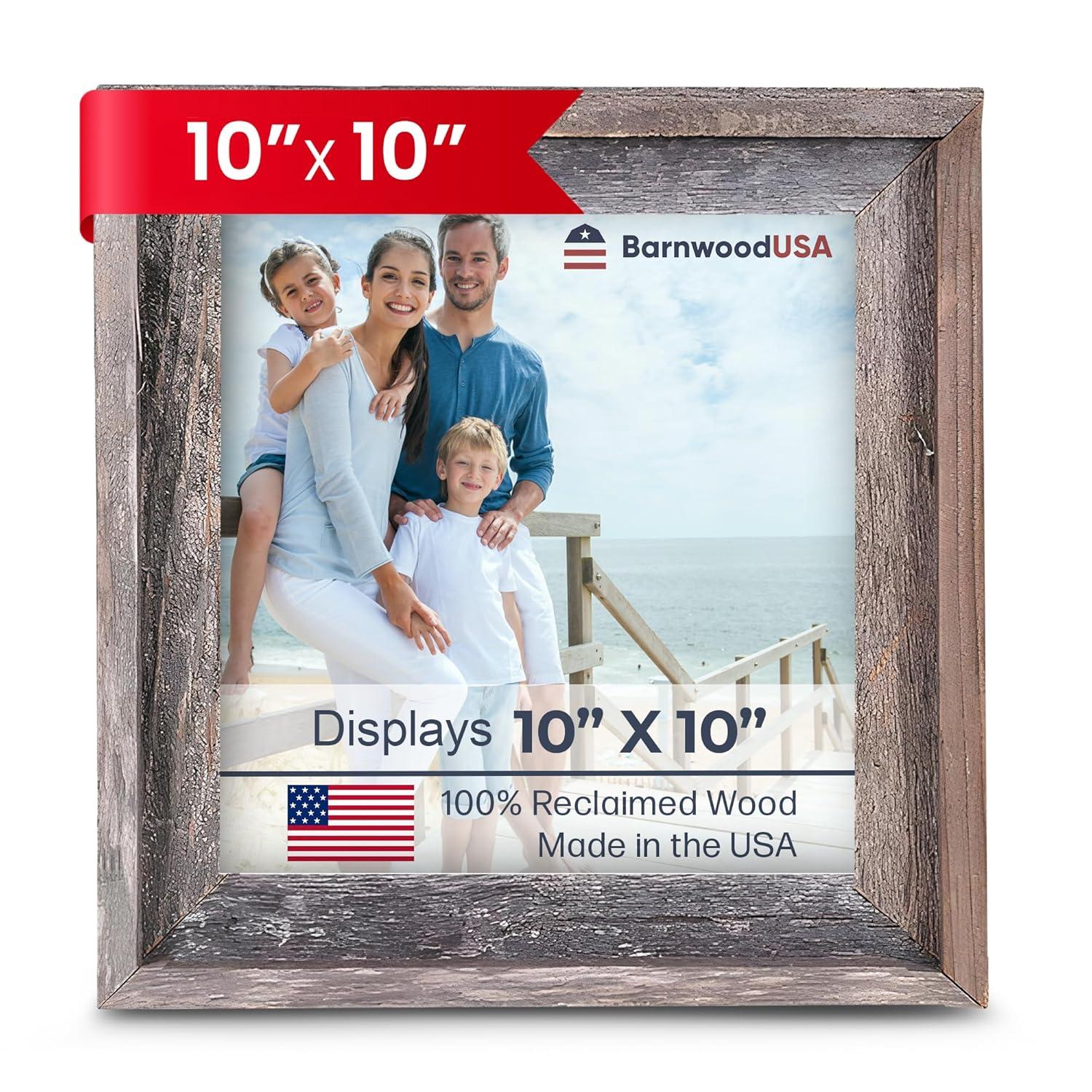 Kattan Weathered Gray Wood Beveled Picture Frame