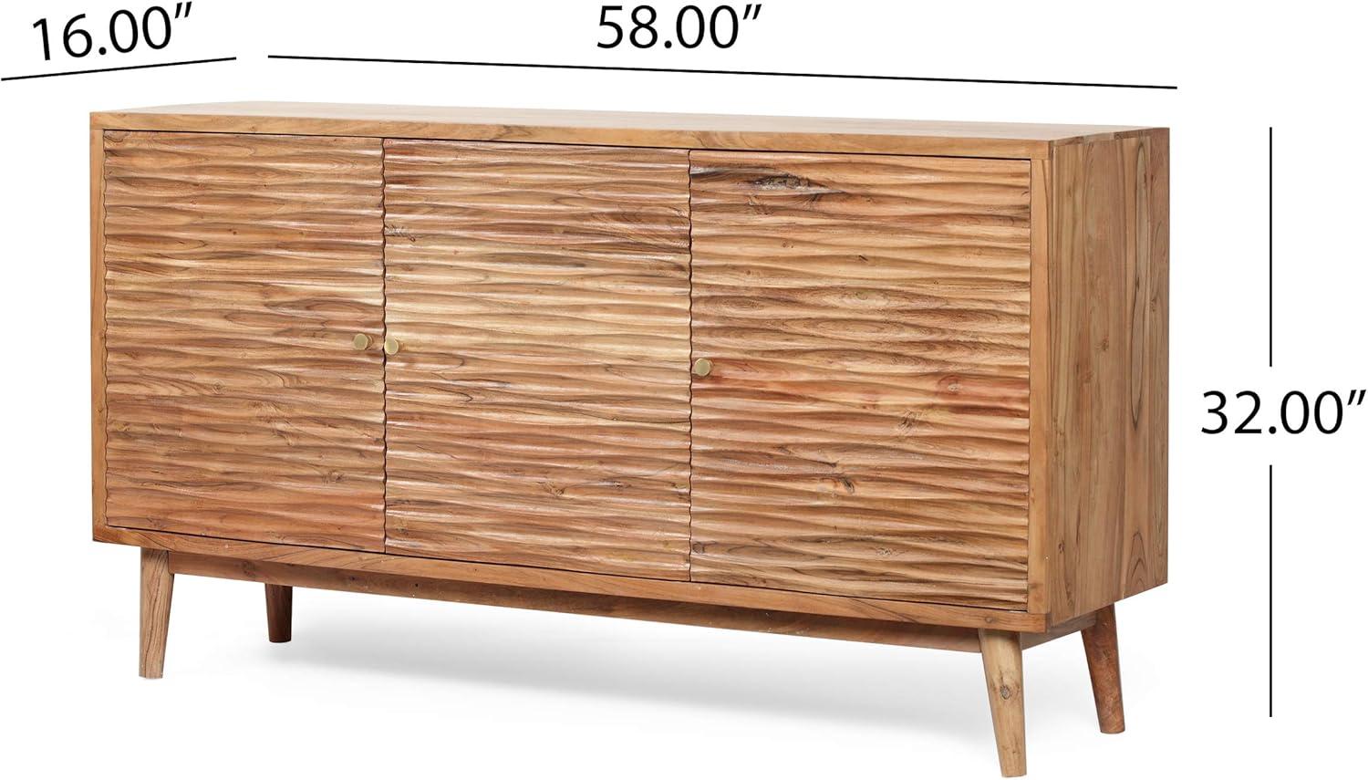 Warrenton Boho Handcrafted 2 Door Acacia Wood Sideboard Natural - Christopher Knight Home: Exotic Storage Cabinet