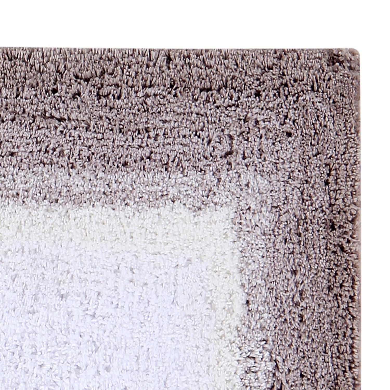 Better Trends Torrent 100% Cotton Tufted Non- Slip Backing Bath Rug 24" Square - Beige