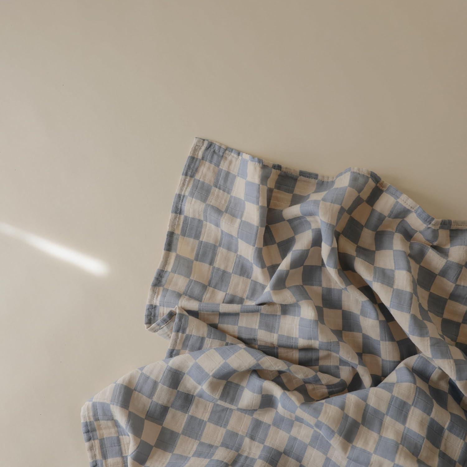 Organic Cotton Muslin Swaddle Blanket Crowns One Size
