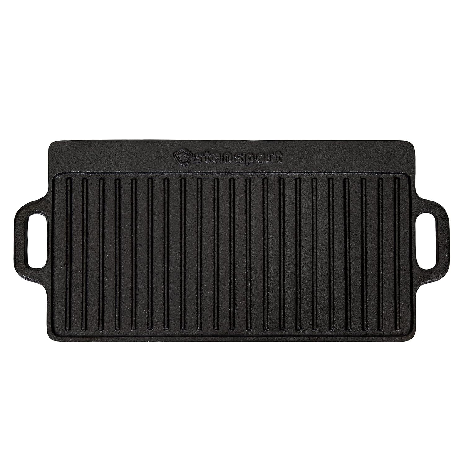 Stansport Pre-Seasoned Cast Iron Griddle with Reversible Cooking Surface