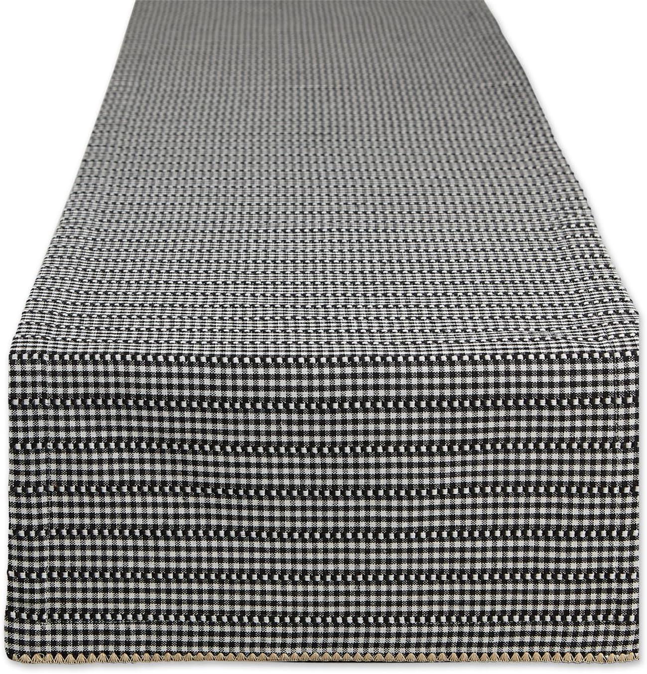 DII Black Farmhouse Gingham Table Runner