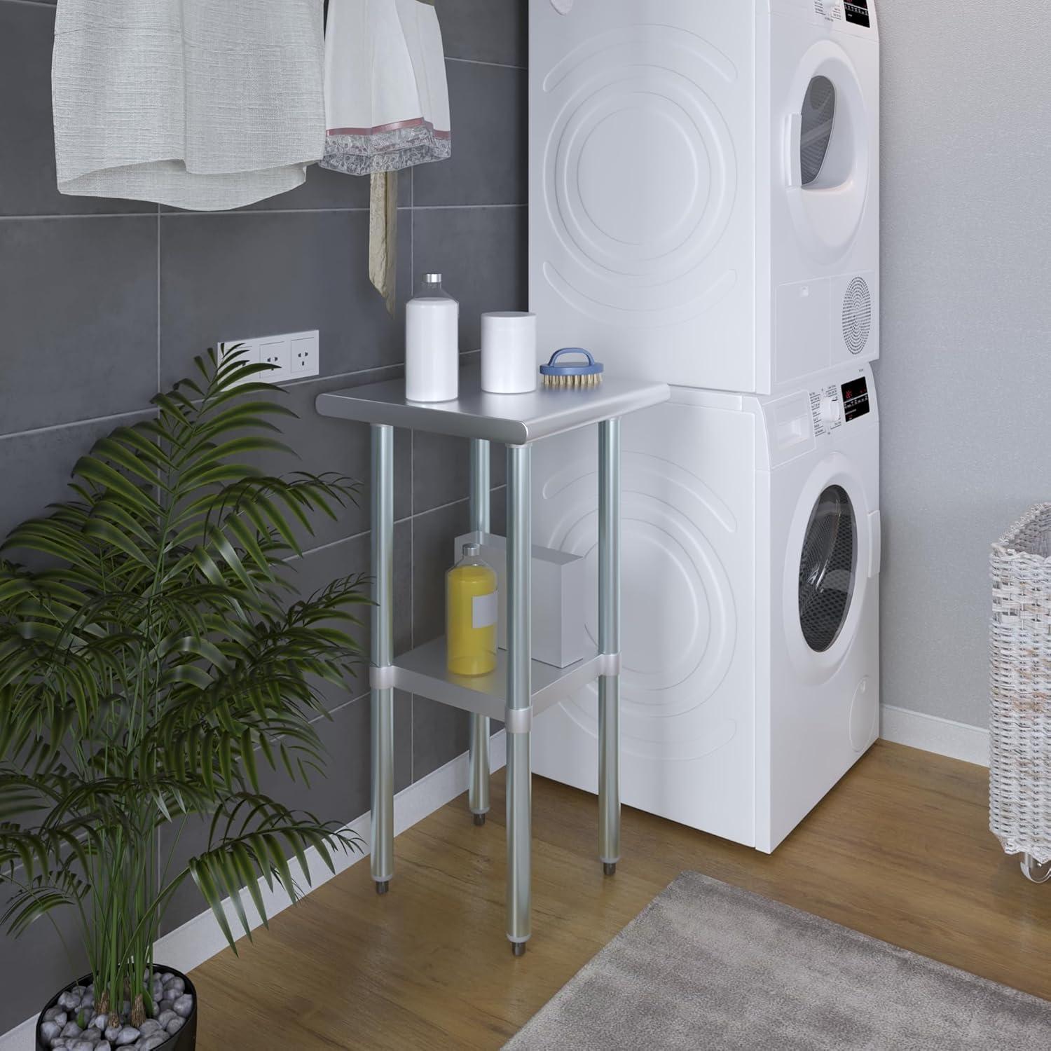 Amgood 18 in. x 18 in. Stainless Steel Table