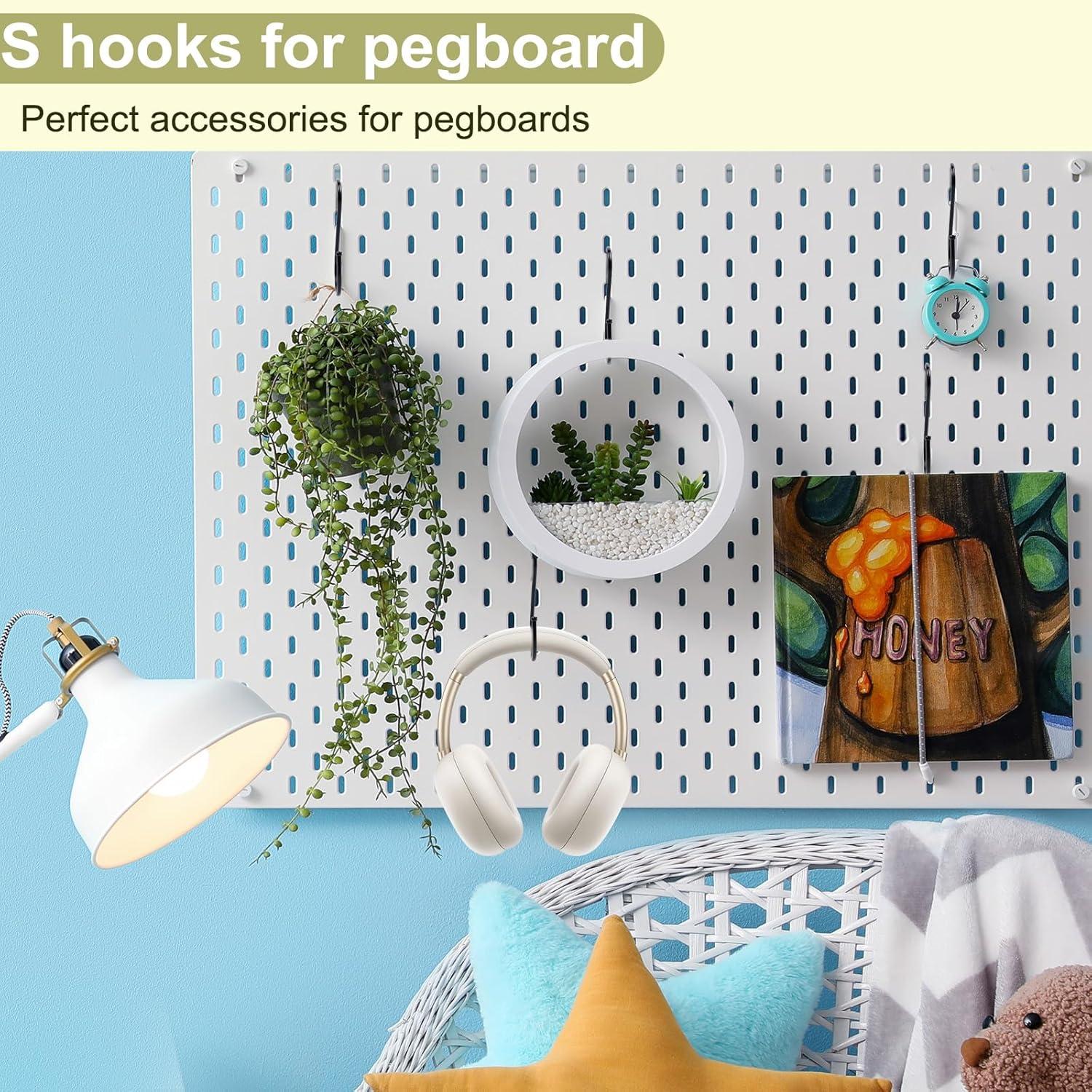30 Pack Heavy Duty S Hooks Black S Shaped Hooks Hanging Hangers Pan Pot Holder Rack Hooks for Kitchenware Spoons Pans Pots Utensils Clothes Bags Towels Plants