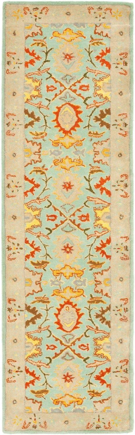 Hand-Tufted Light Blue and Ivory Wool Area Rug, 11' x 15'