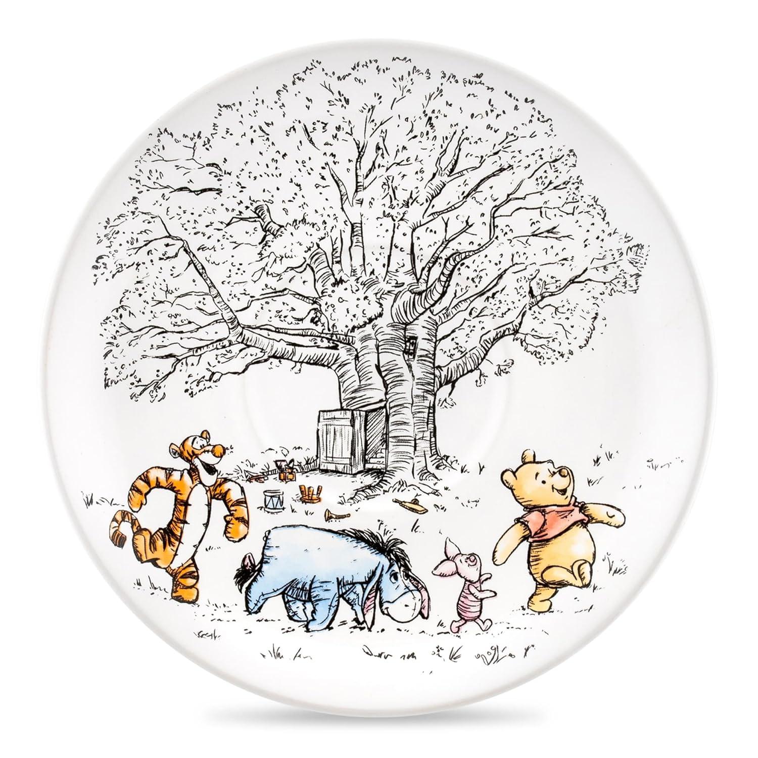 Silver Buffalo Disney Winnie The Pooh And Friends Ceramic Teacup and Saucer Set