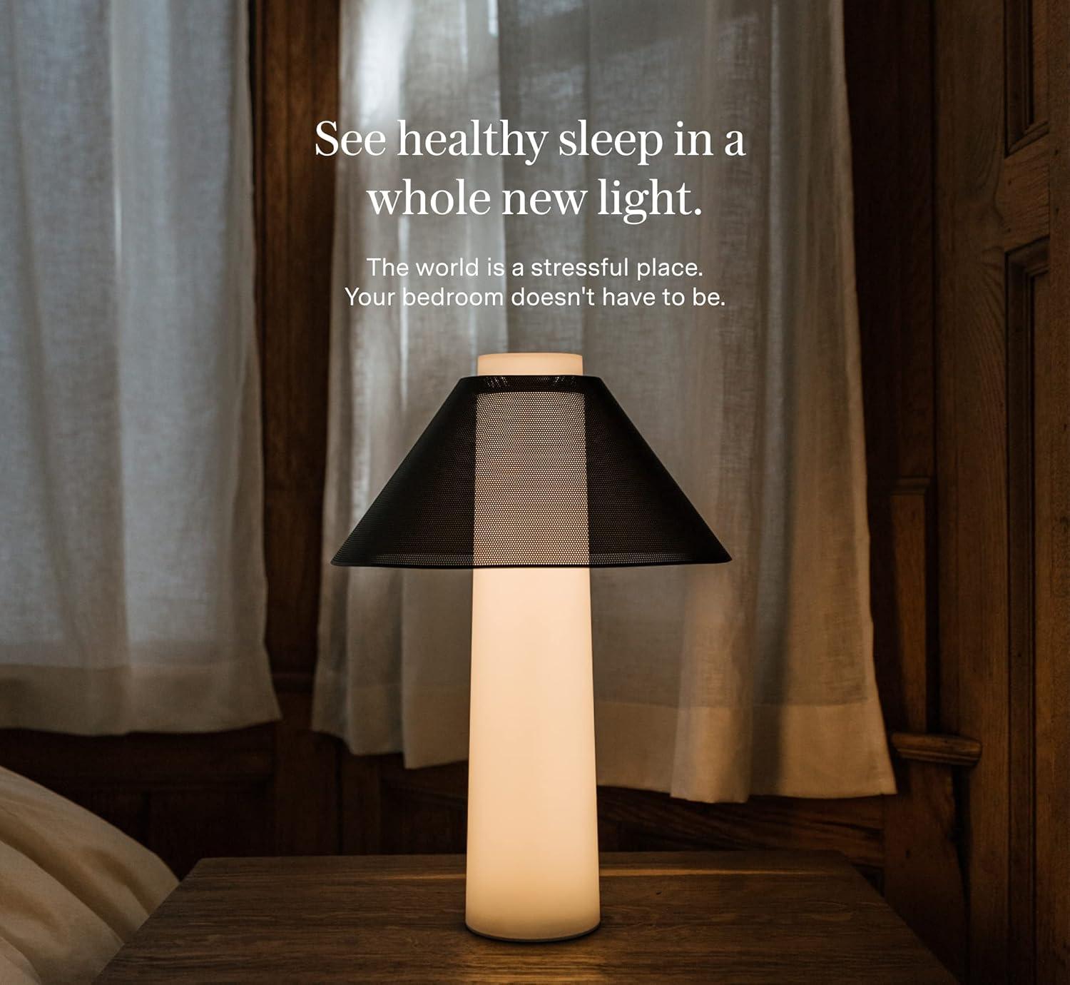 Loftie Smart Lamp - Sunrise Alarm, Wake-Up Light, Custom Color Modes, Nightstand Lamp Room Decor, Red Lights for Sleep, Morning & Evening Routines, Modern Table Lamps for Bedroom Decor, Office (Black)