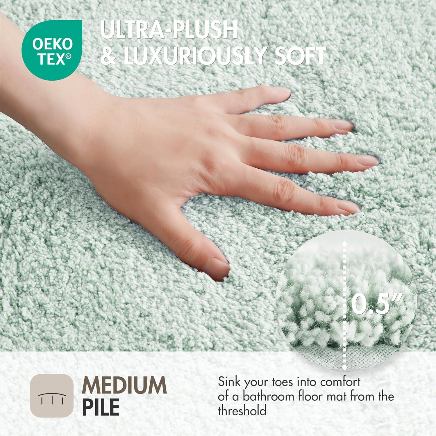 Madison Park 100% Cotton Tufted Bath Rug with Non-Slip Backing