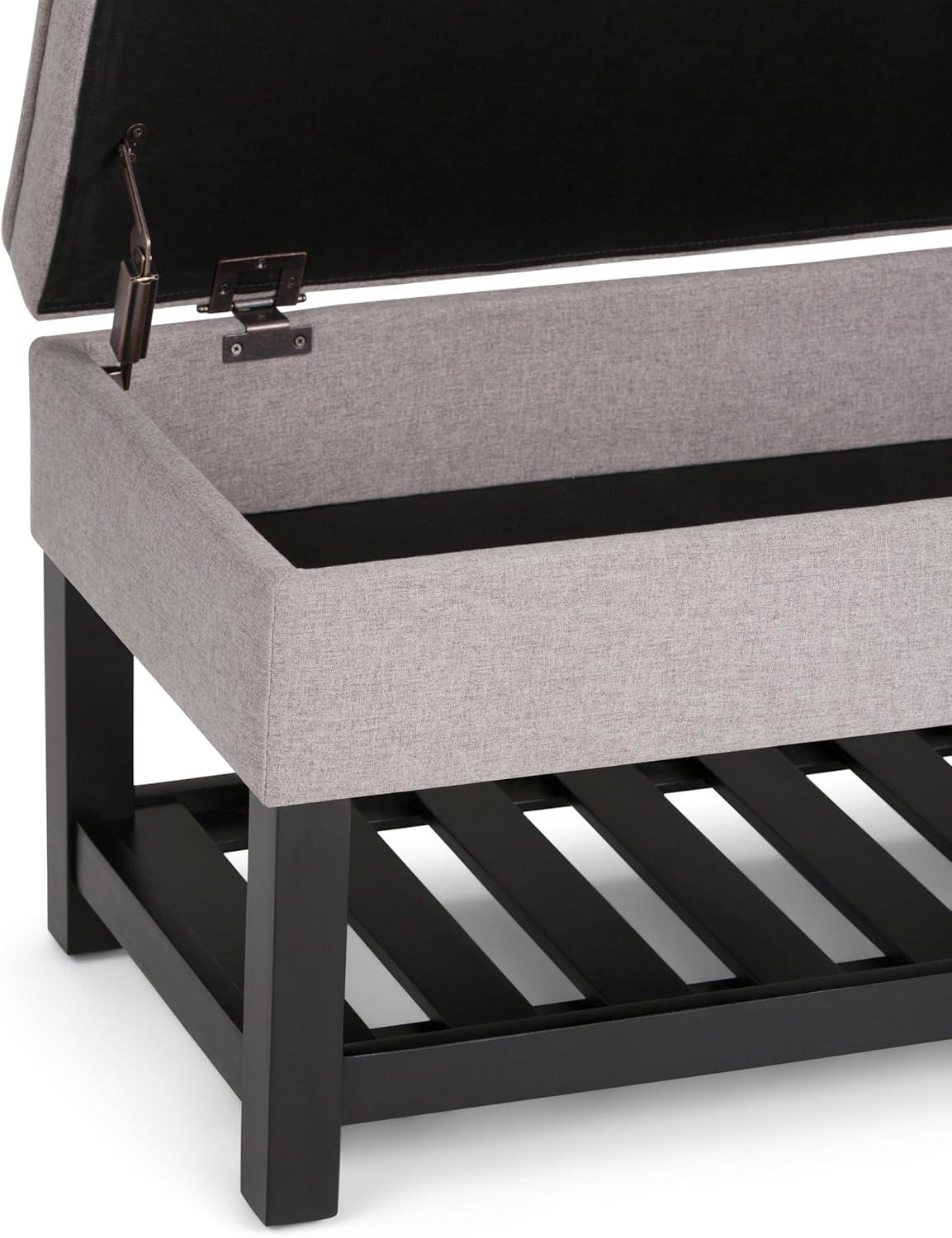 Simpli Home Cosmopolitan 44"W Transitional Tufted Storage Ottoman Bench with Lift Top