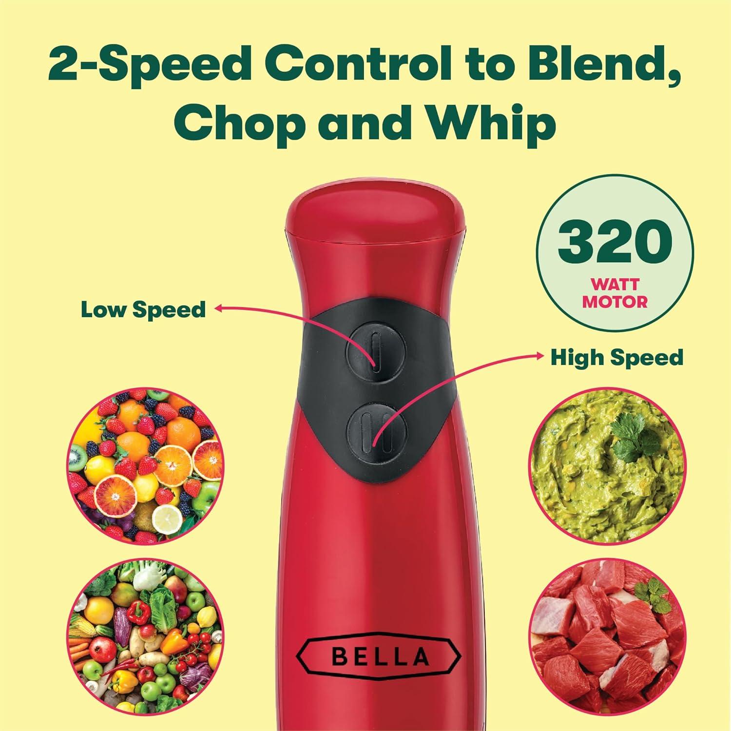 Bella Immersion Blender, Red