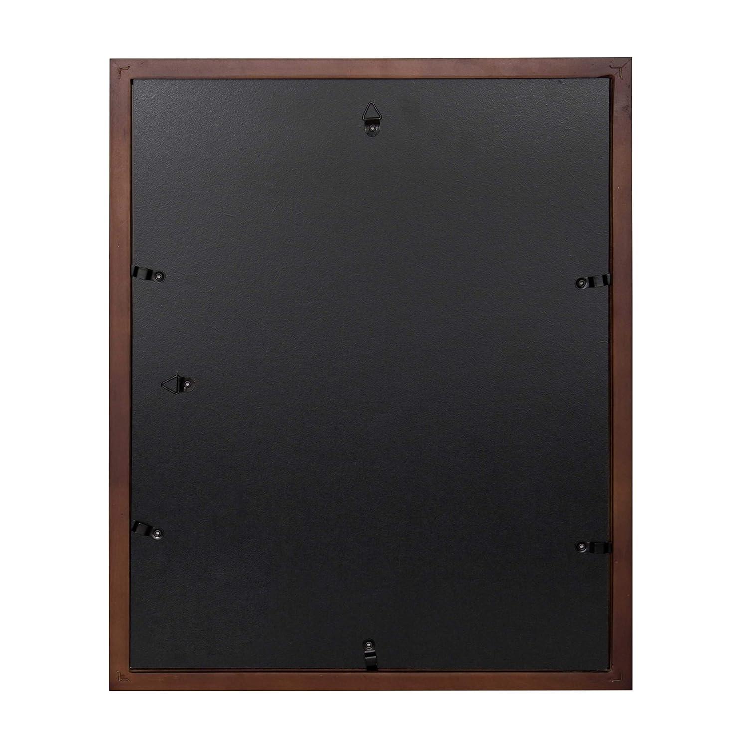 DesignOvation Gallery Rectangle Wood Wall Frame, 11x14 matted to 8x10, Walnut Brown