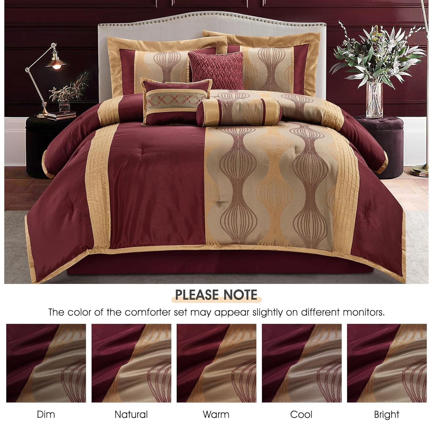 Kath 7 Piece Microfiber Modern & Contemporary Comforter Set