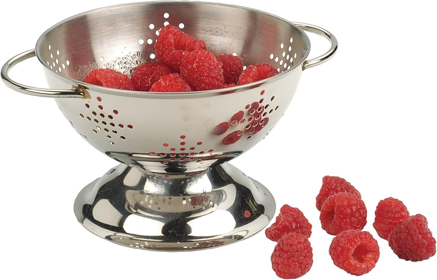 Mini Stainless Steel Colander with Pierced Design