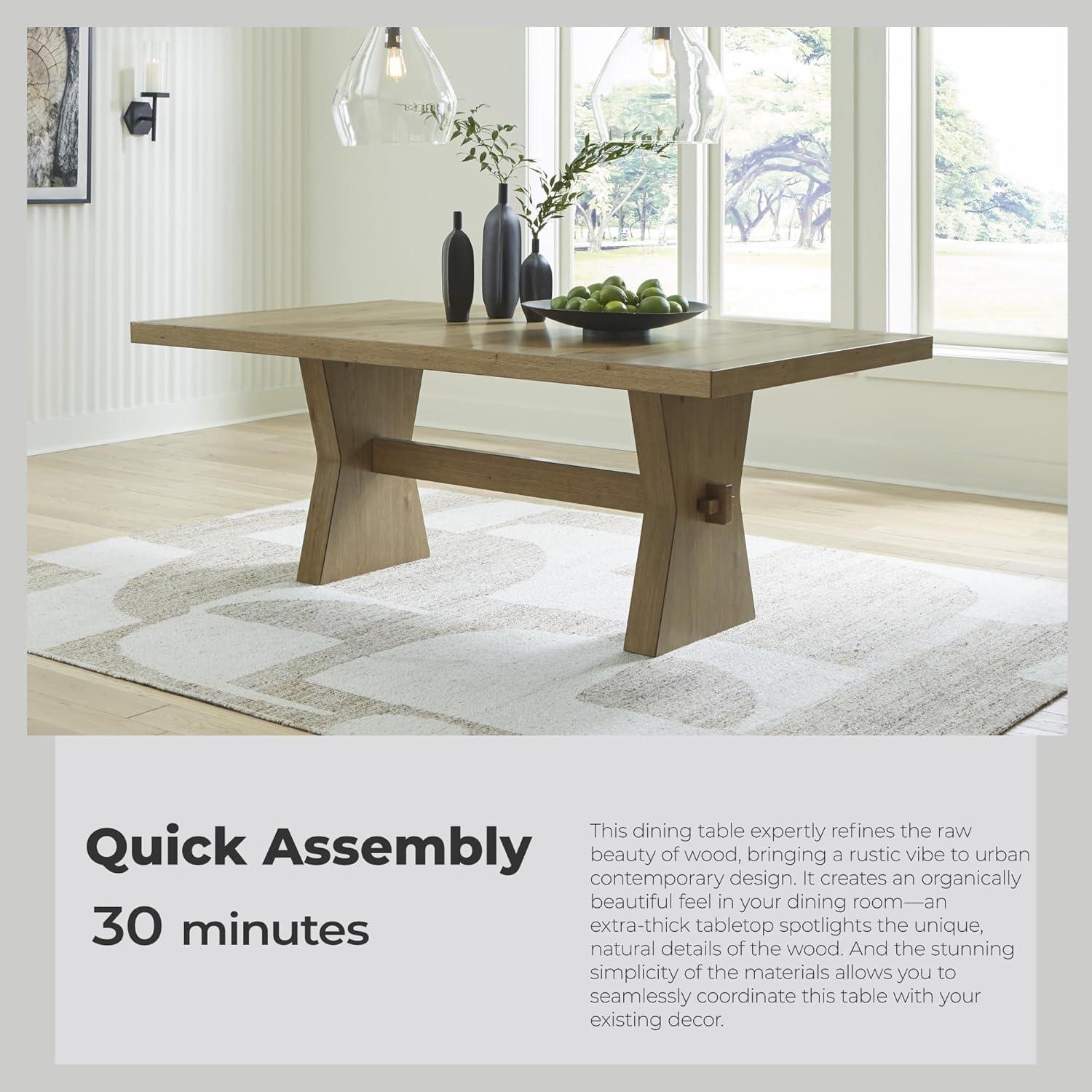 Signature Design by Ashley Galliden Light Brown Dining Table
