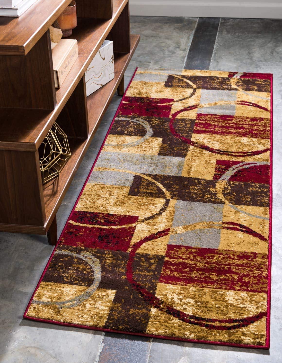 Unique Loom Barista Collection Area Rug - Kouillou (2' 2" x 6' 1" Runner Multi/Brown)