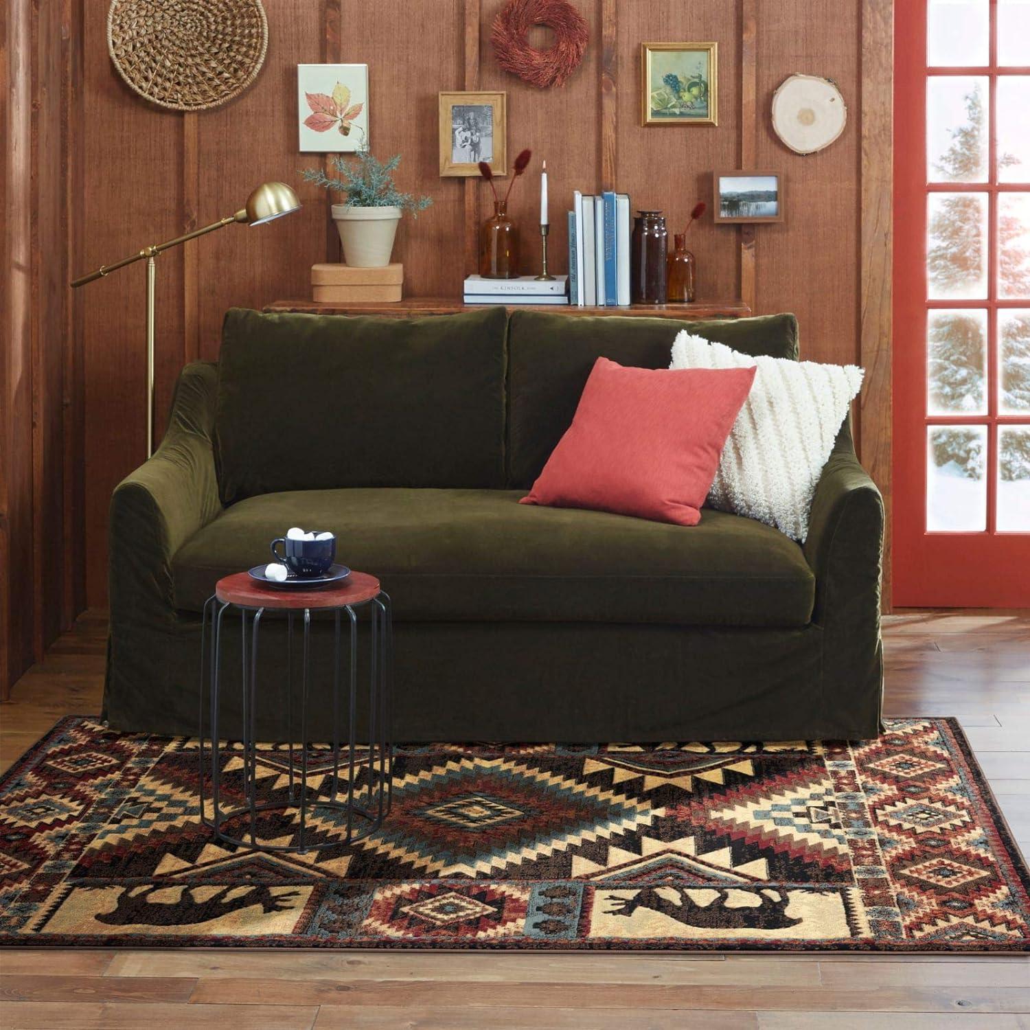 Home Dynamix Buffalo Southwest Lodge Moose Area Rug