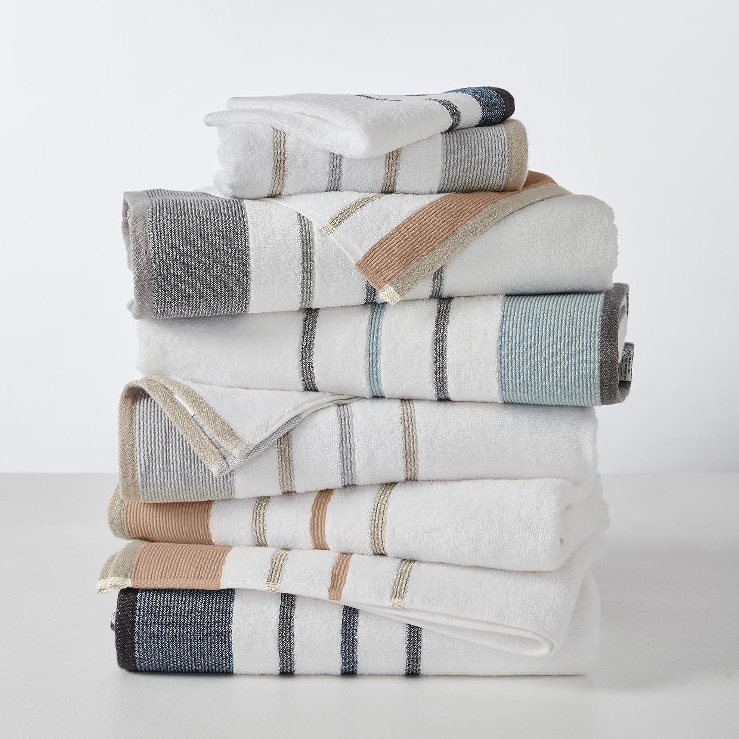 Combed Cotton Decorative Quick-Dry Towel Set (2 Pack Bath Sheet, Desert Sage Green / Moss Green)