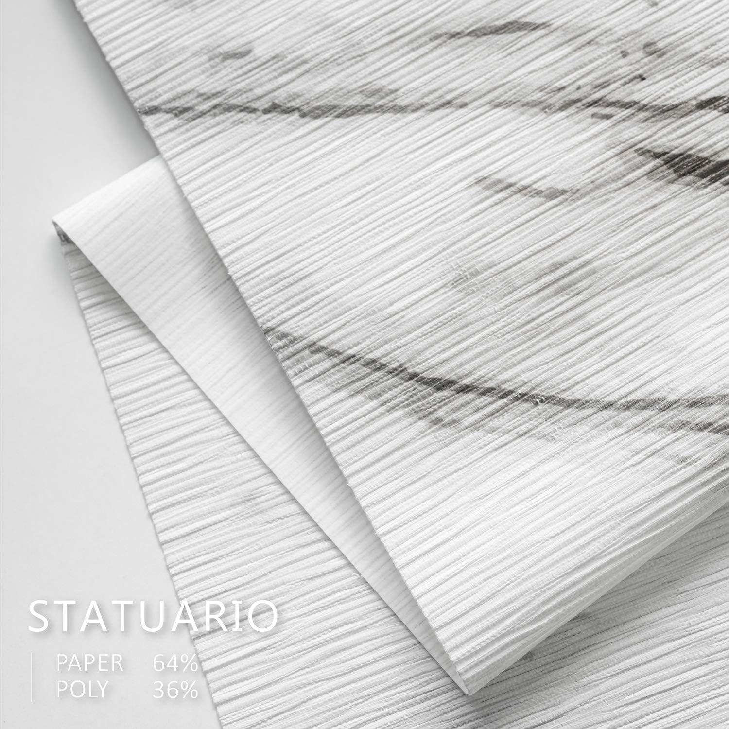 GoDear Design 4-Panel Single Rail 23-in Slat Width 86-in x 96-in Cordless Statuario Fabric Room Darkening Vertical Blinds