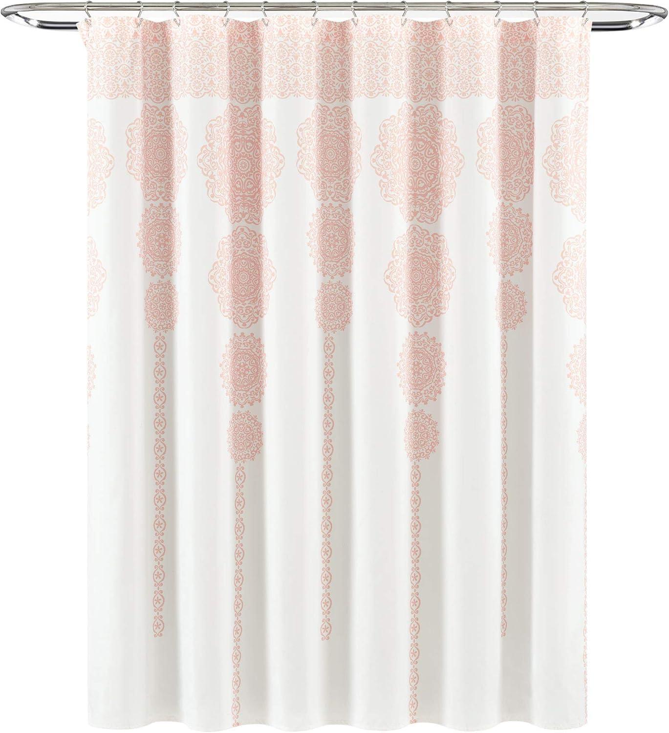 Lush Decor Stripe Medallion Shower Curtain