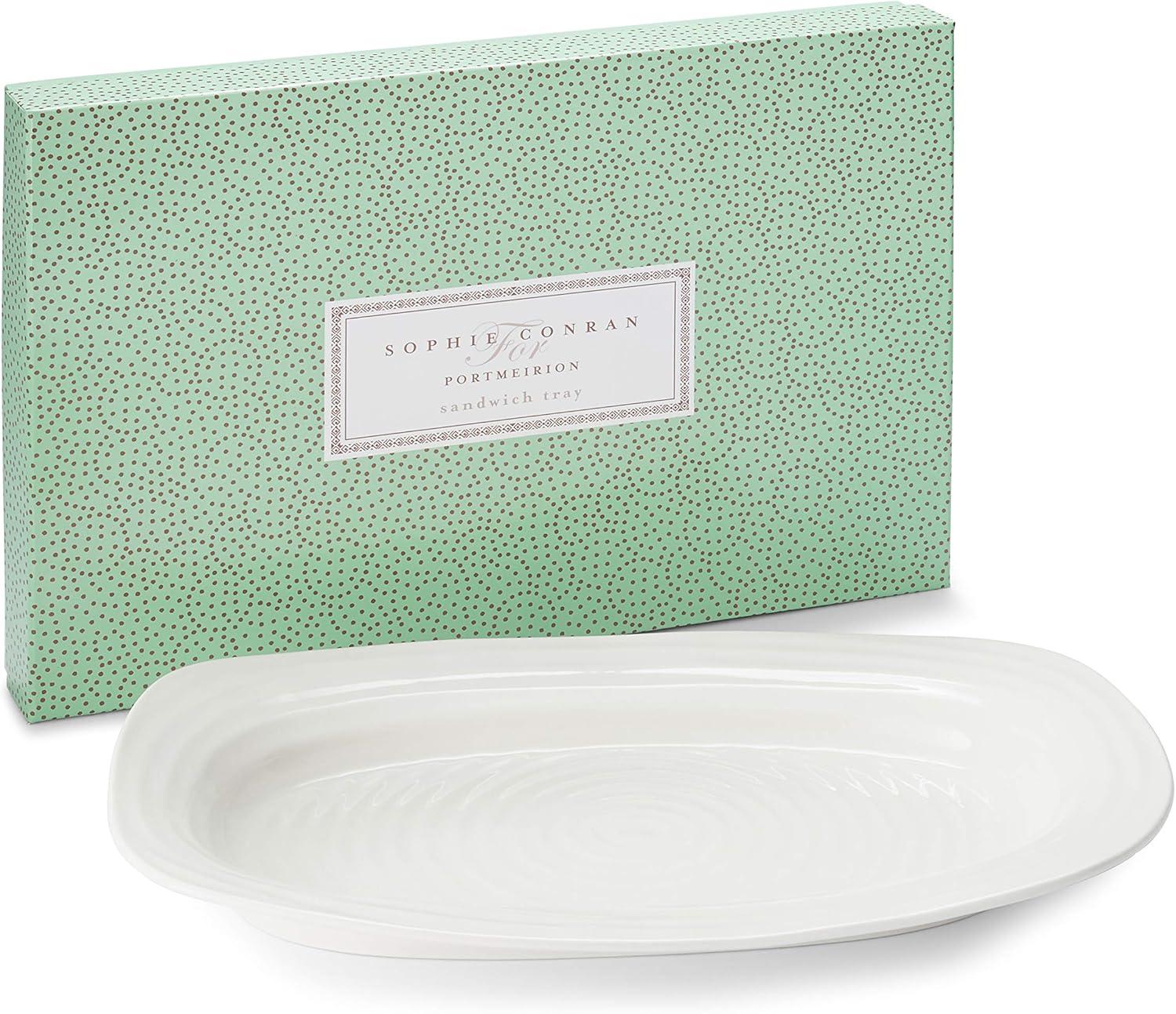 Portmeirion Portmeirion Sophie Conran White Melamine Sandwich Tray 13.5"X9"