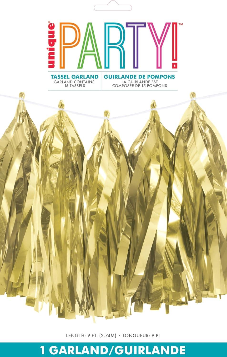 Foil Tassel Garland, 9ft, Iridescent, 1ct