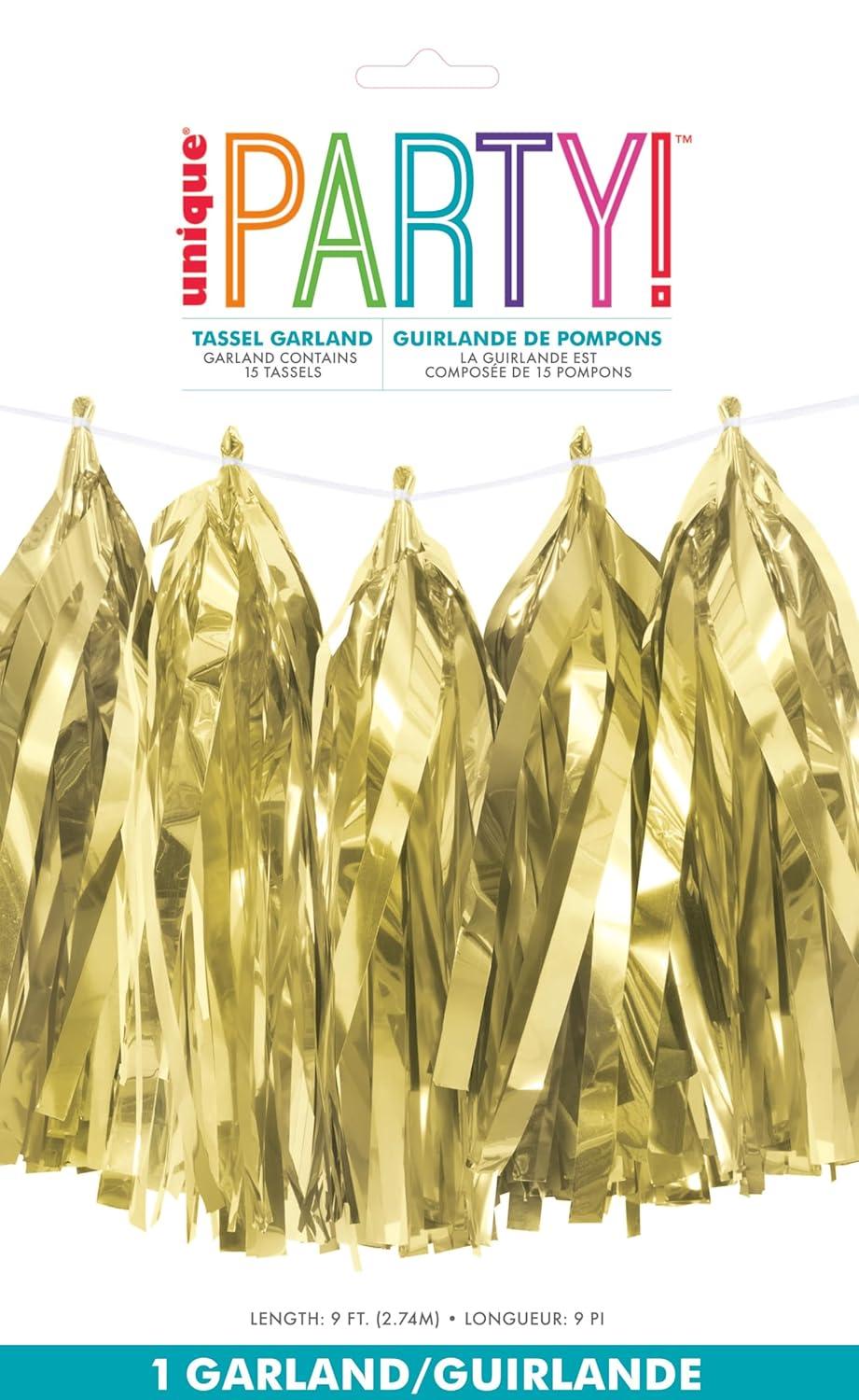 Foil Tassel Garland, 9ft, Iridescent, 1ct