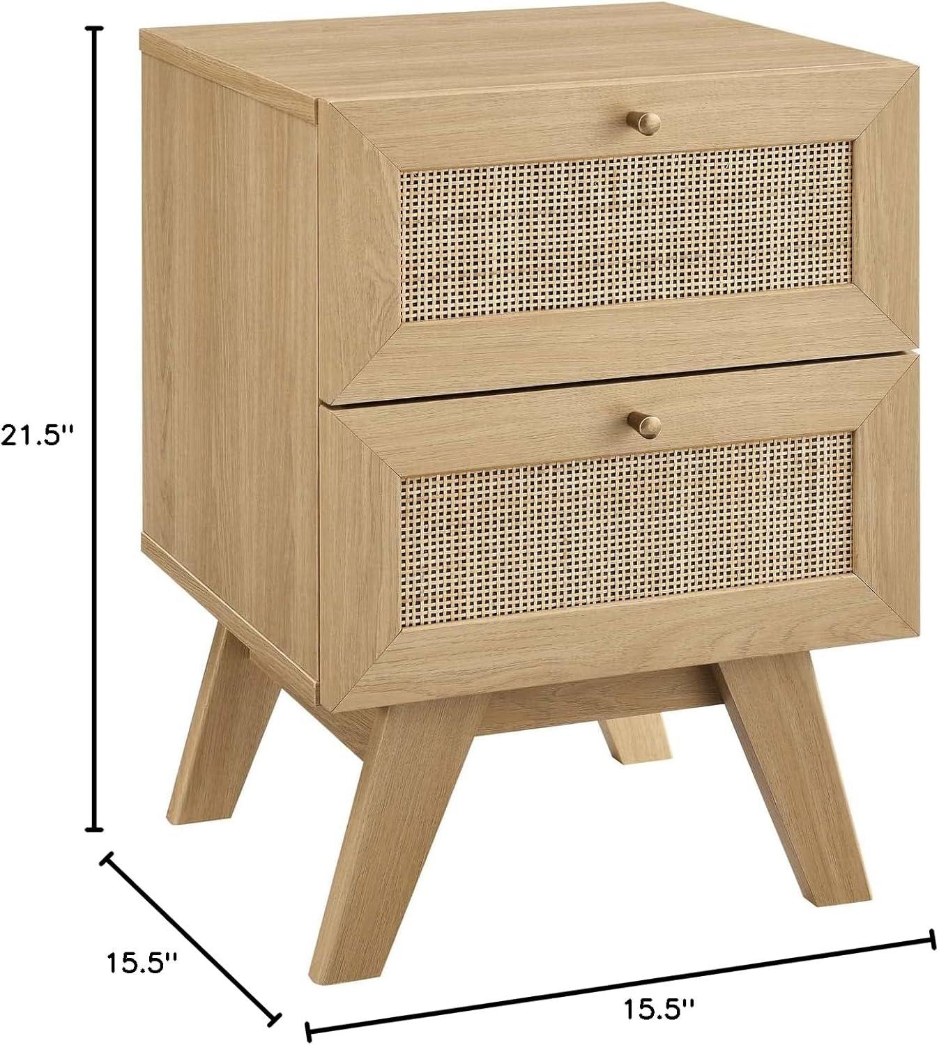 Modway Soma Rattan Weave 2 Drawer Nightstand