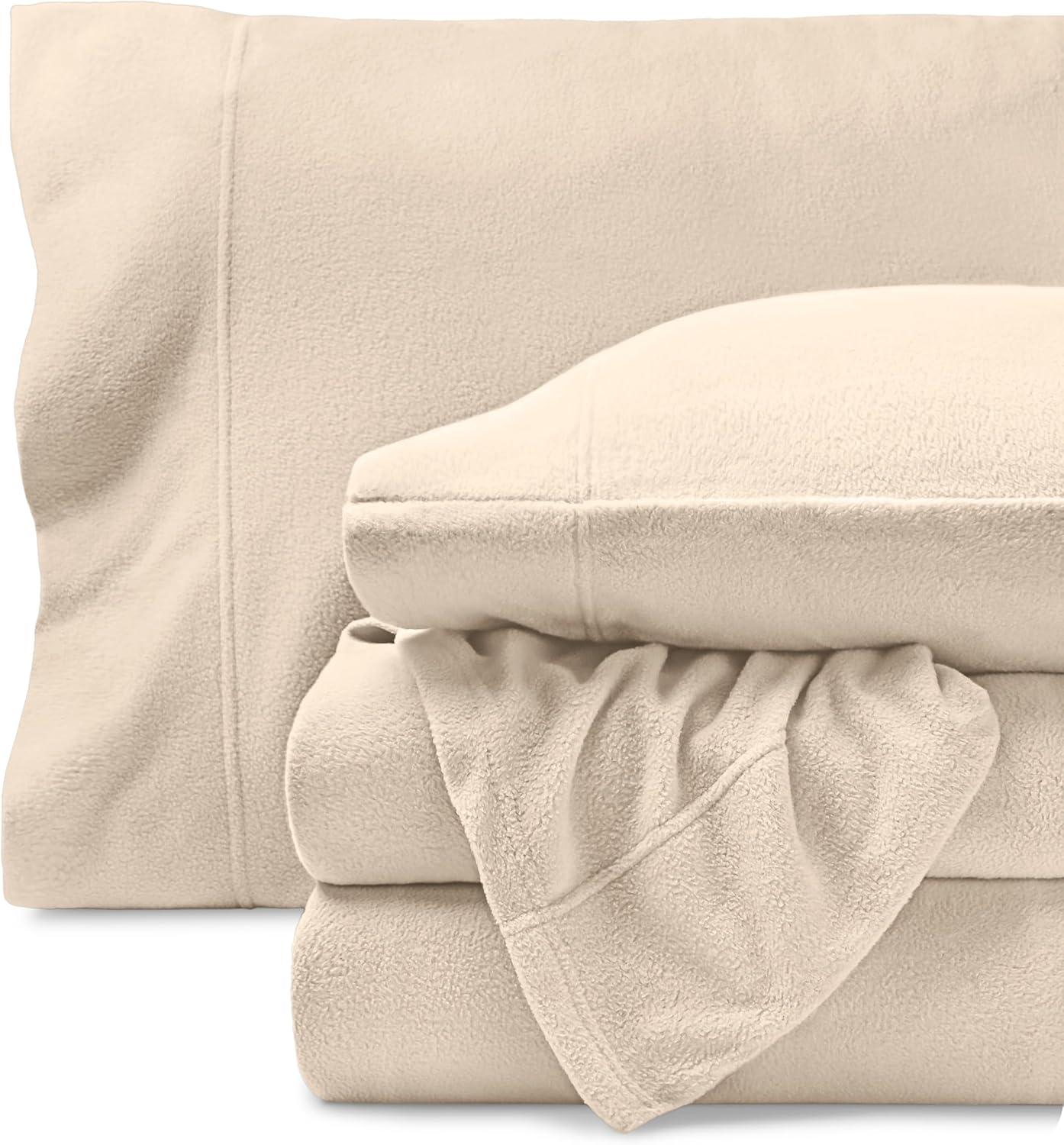 King Sand Organic Deep Pocket Fleece Sheet Set