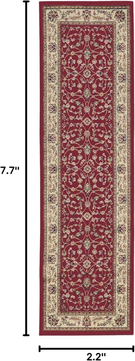 Radici Usa Como Area Rug 1596 Red Italian Bordered 2' 2" x 7' 7" Rectangle