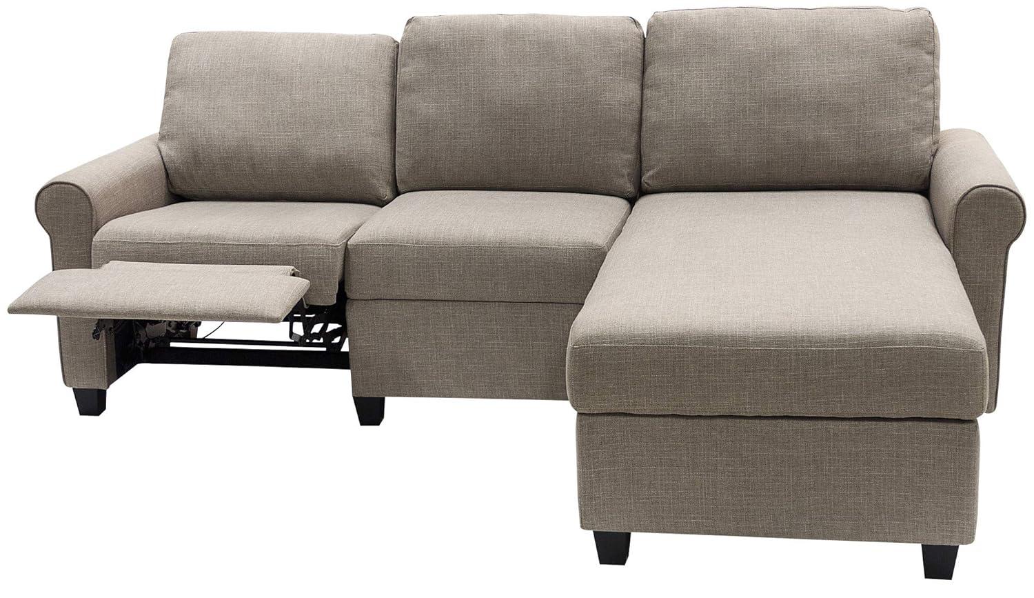 Serta Copenhagen Reclining Sectional Sofa with Storage Chaise
