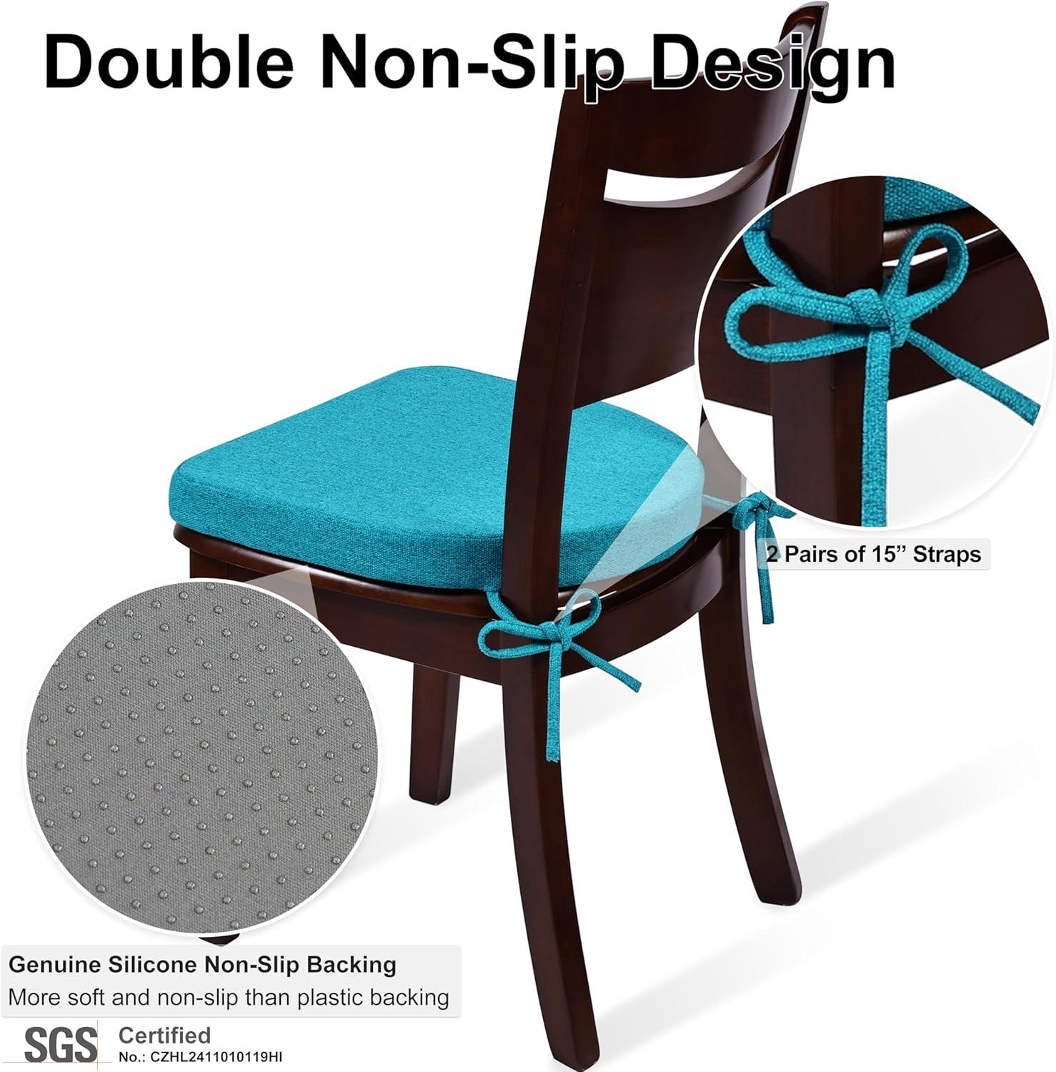 Chair Cushions for Dining Chairs Set of 2 - Blue